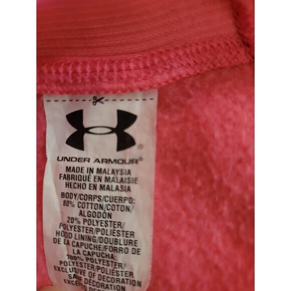 Under Armour Pink Hoodie Gray Accents Sz XL - Picture 6 of 8